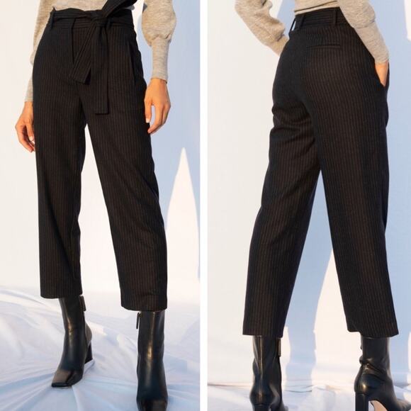Aritzia Wilfred Tie-Front Pants wool belted wide leg pant - Picture 1 of 10